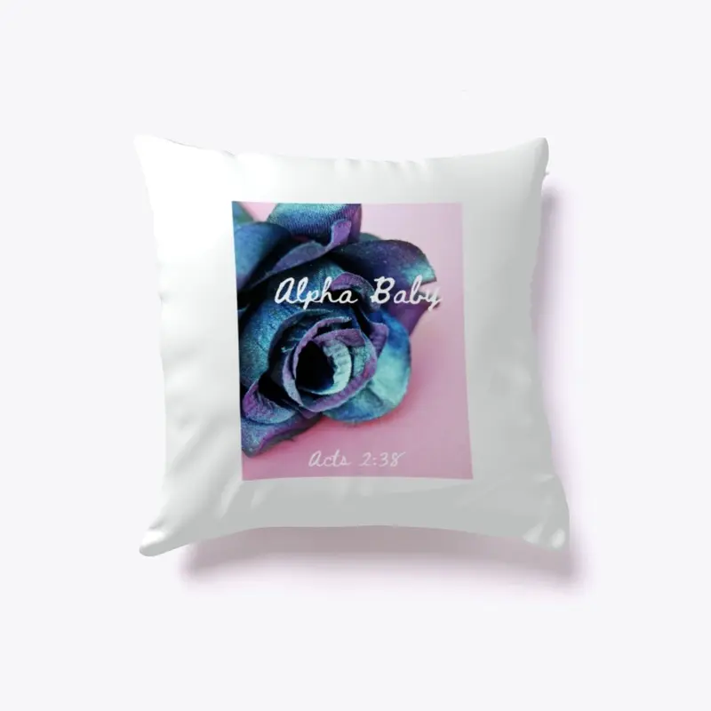 Alpha Baby  Rose Pillow