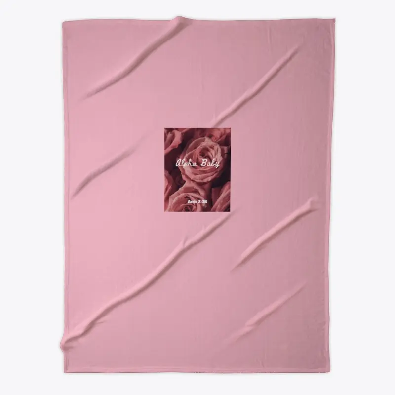 Alpha Baby Rose Fleece Blanket